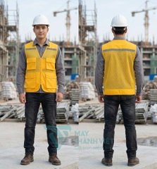 Áo Gile Phản Quang Màu Vàng