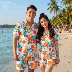 Áo sơ mi hawaii đi biển