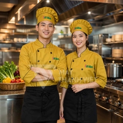 Áo Bếp Màu Vàng