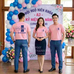 Mẫu áo thun họp lớp màu hồng