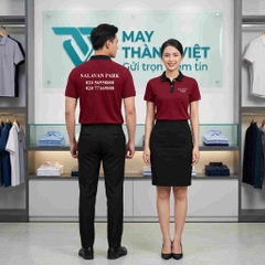 Áo Đồng Phục Màu Đỏ Đô