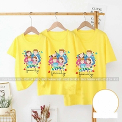 Áo Đồng Phục Gia Đình Giá Rẻ Tại Quảng Nam Màu vàng - Đồng Phục May Thành Việt