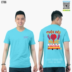 Áo team đẹp công ty màu xanh teambuilding - Đồng phục may thành việt