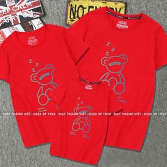 Áo Gia Đình 3 Người Màu Trắng - Đồng Phục May Thành Việt