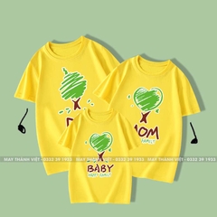 Áo Gia Đình Đẹp Màu Xanh Da Trời - Đồng Phục May Thành Việt