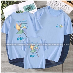 Áo Gia Đình Màu xanh chuối Giá Rẻ Tại Nam Định - Đồng Phục May Thành Việt