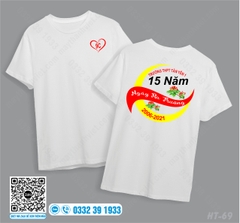 Áo kỷ niệm ra trường rẻ đẹp cao cấp màu trắng - Đồng phục May Thành Việt