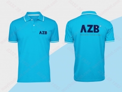 áo thun đồng phục công ty màu xanh AZB- Đồng phục May Thành Việt