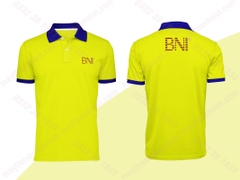 Áo thun đồng phục màu vàng công ty BNI- Đồng phục May Thành Việt