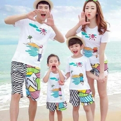 Ao Thun Gia Dinh 3 Nguoi Tập Thể - Đồng Phục May Thành Việt