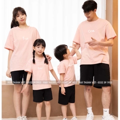Áo Thun Gia Đình 4 Người Giá Rẻ Tại Hải Phòng Màu đỏ - Đồng Phục May Thành Việt