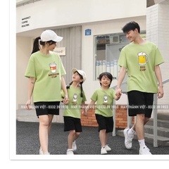 Bộ Áo Gia Đình Đẹp Giá Rẻ Tại Lạng Sơn Màu vàng- Đồng Phục May Thành Việt