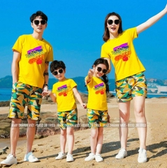 Bộ Đồng Phục Gia Đình Đi Biển Giá Rẻ Tại Lâm Đồng Màu Trắng - Đồng Phục May Thành Việt