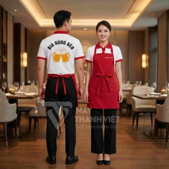 Đồng Phục Quán Nhậu Đỏ Trắng