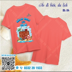 Đồng phục đi du lịch công ty màu hồng