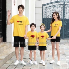 Đồng Phục Gia Đình Cao Cấp Giá Rẻ Tại Bình Định Màu xanh biển - Đồng Phục May Thành Việt