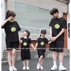 Đồng Phục Gia Đình Mùa Hè Giá Rẻ Tại Kon Tum Màu xanh cốm - Đồng Phục May Thành Việt