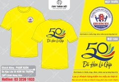 Đồng phục họp lớp kỉ niệm ra trường màu vàng ở Bạc Liêu- Đồng phục May Thành Việt