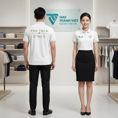 Áo Đồng Phục Trắng Có Cổ