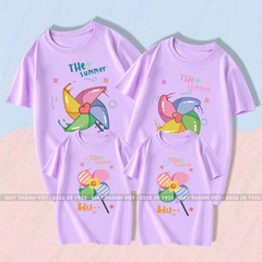 In Áo Gia Đình Màu Trắng - Đồng Phục May Thành Việt