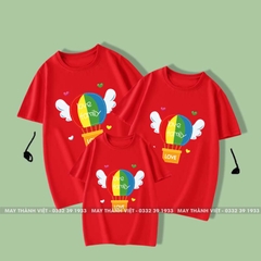 Mẫu Áo Gia Đình Màu Hồng - Đồng Phục May Thành Việt