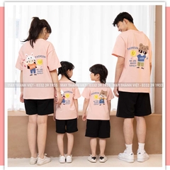 Mẫu Áo Thun Gia Đình Đẹp Giá Rẻ Tại Hà Nội Màu đen - Đồng Phục May Thành Việt