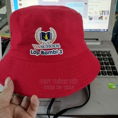 Mũ nón bucket màu vàng mầm non- Đồng phục may thành việt