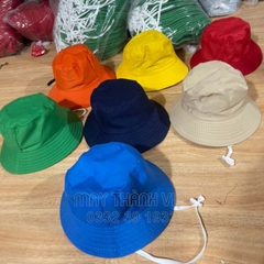 Mũ nón bucket màu vàng mầm non- Đồng phục may thành việt