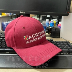 Mũ nón lưỡi trai đẹp nón kết đẹp ngân hàng màu đỏ - Đồng phục may thành việt