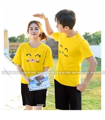Đồng Phục Đại Gia Đình Giá Rẻ Tại Hà Nam Màu vàng - Đồng Phục May Thành Việt