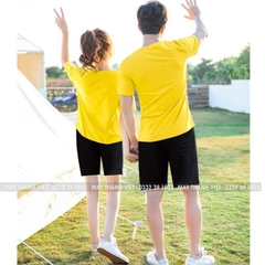 Đồng Phục Đại Gia Đình Giá Rẻ Tại Hà Nam Màu vàng - Đồng Phục May Thành Việt