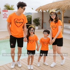 Quần Áo Đồng Phục Gia Đình Đi Biển Giá Rẻ Tại Hậu Giang Màu can - Đồng Phục May Thành Việt