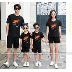 Quần Áo Gia Đình 4 Người Đẹp Màu Hồng - Đồng Phục May Thành Việt