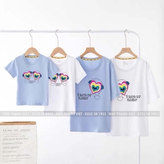 Set Áo Gia Đình Giá Rẻ Tại Điện Biên Màu cam - Đồng Phục May Thành Việt