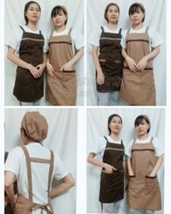 Tạp Dề Quán Trà Sữa Đẹp Giá Rẻ - Đồng Phục May Thành Việt