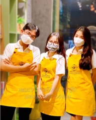 Tạp Dề Quán Trà Sữa Đẹp Giá Rẻ - Đồng Phục May Thành Việt