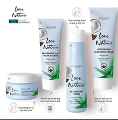 Bộ dưỡng da Oriflame Love Nature Organic Aloe Vera & Coconut Water Nha Đam và Nước Dừa