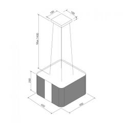 Máy hút mùi Malloca thiết kế đẹp Cube F-181 Nhập Khẩu Châu Âu