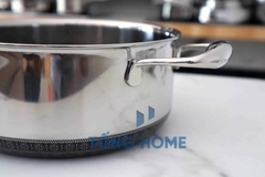 Nồi Noon Song Kims Cook inox 3 lớp vân hoa tuyết chống dính 2 mặt