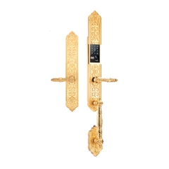Khóa cửa đại sảnh biệt thự EL888 24K BRASS - Khóa điện tử Demax