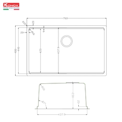 Chậu rửa bát chống xước phong cách Nhật TARI 7648SR