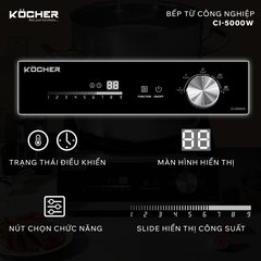 Bếp từ công nghiệp Köcher CI-5000W nhập khẩu Đức giá tốt hàng chính hãng