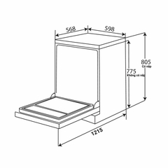 MÁY RỬA CHÉN KAFF KF-SBL775B New Plus
