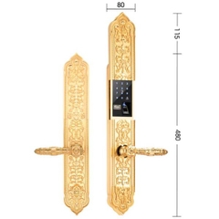 Khóa đại sảnh biệt thự EL8882 24K BRASS - Khóa điện tử Demax