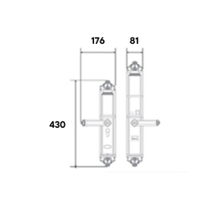 Khóa đại sảnh biệt thự EL822 AC - Khóa điện tử Demax