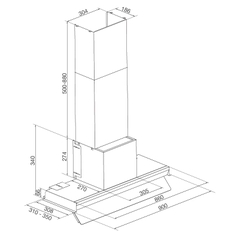 Máy hút mùi âm tủ Malloca Space MH 900SP