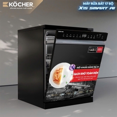 Máy Rửa Chén Kocher X15 Smart AI (17 Bộ) – Nhập Khẩu Malaysia, Sấy Khô & Diệt Khuẩn UV