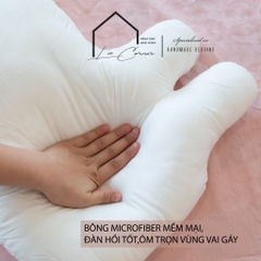 Gối em bé hình thú (bao gồm ruột) LEE CORNER, vải Thô lụa Hàn 100% cotton, ruột bông microfiber lông vũ nhân tạo