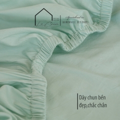 Ga giường Cotton cao cấp LEE CORNER, vải Thô lụa Hàn, drap giường size 1,2x1,9m 1,4x1,9m 1,5x1,9m