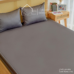 Ga giường 1m6 Cotton cao cấp LEE CORNER, vải Thô lụa Hàn, drap giường size 1,6x2m